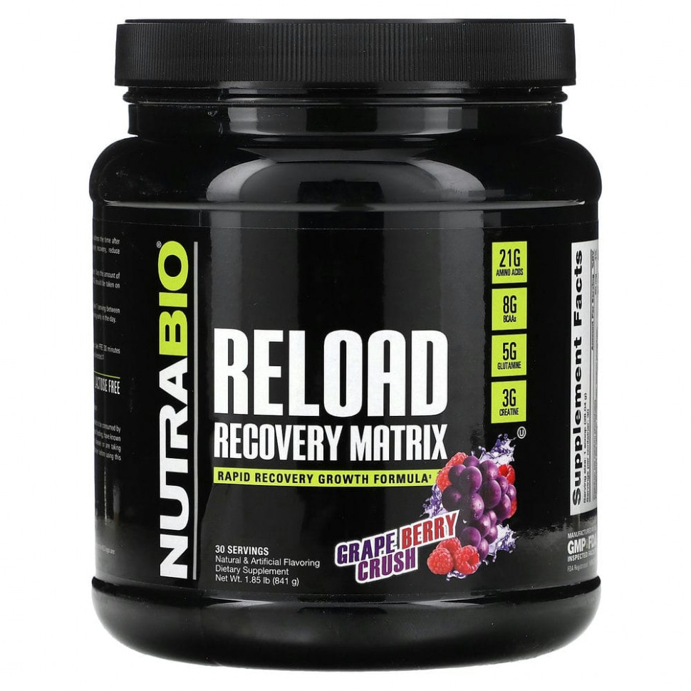  Nutrabio Labs, Reload Recovery Matrix, Grape Berry Crush, 841  (1,85 )  IHerb ()