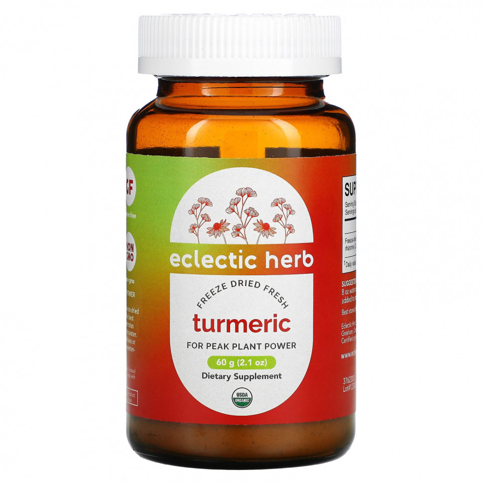   Eclectic Institute, Turmeric, Whole Food POWder, 2.1 oz (60 g)   -     , -,   
