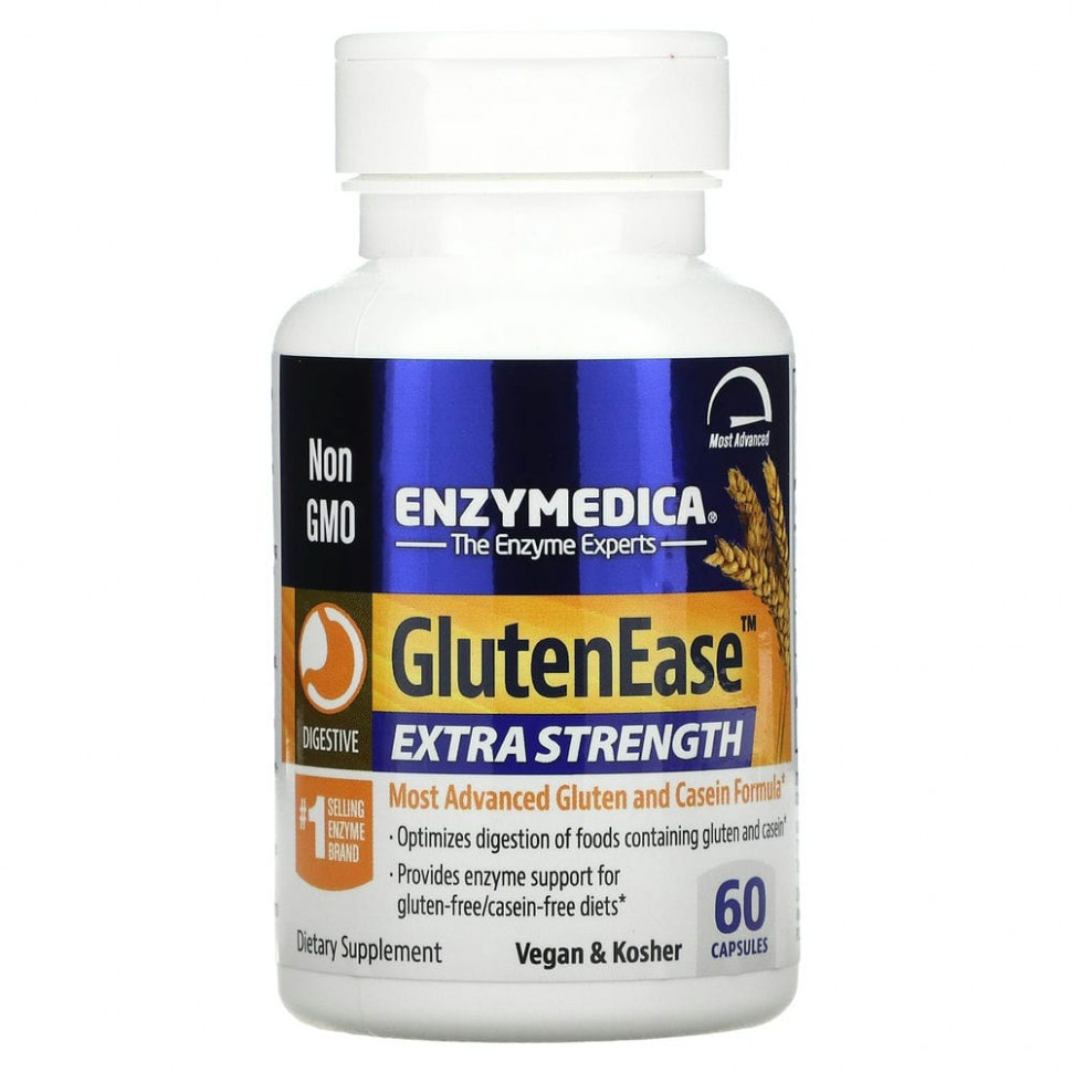   Enzymedica, GlutenEase, Extra Strength, 60    -     , -  