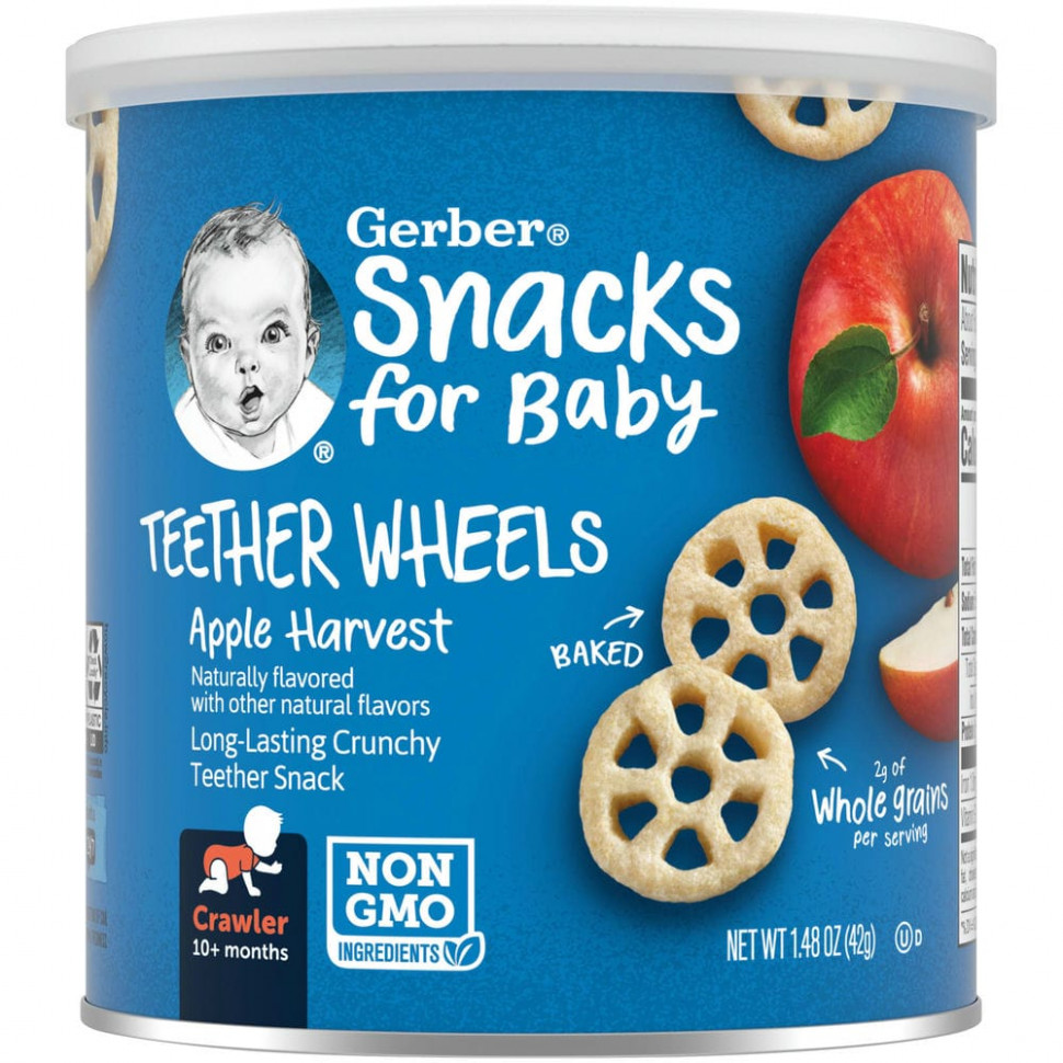   Gerber, Teether Wheels,    8 ,  , 42  (1,48 )   -     , -  