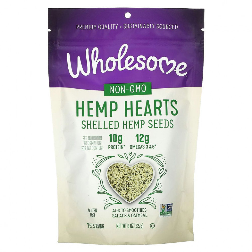   Wholesome Sweeteners, Hemp Hearts,    , 227  (8 )   -     , -  