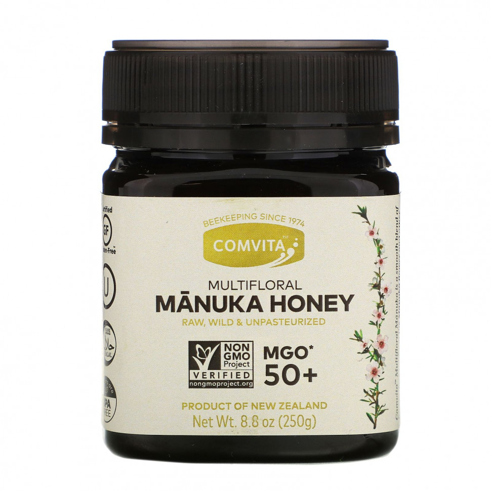   Comvita, Multifloral Manuka Honey, MGO 50+, 8.8 oz (250 g)   -     , -  