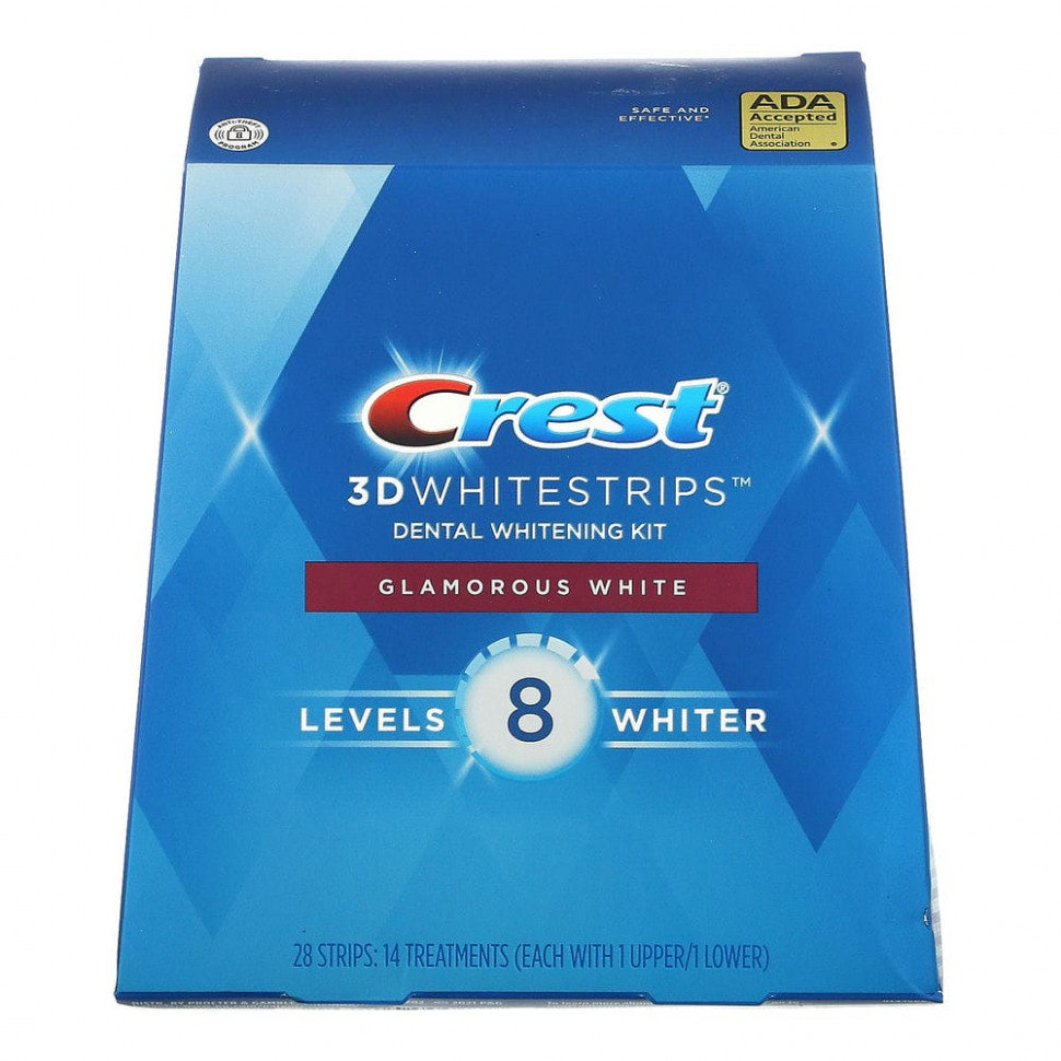  Crest, 3D Whitestrips, Glamorous White,    , 28   IHerb ()