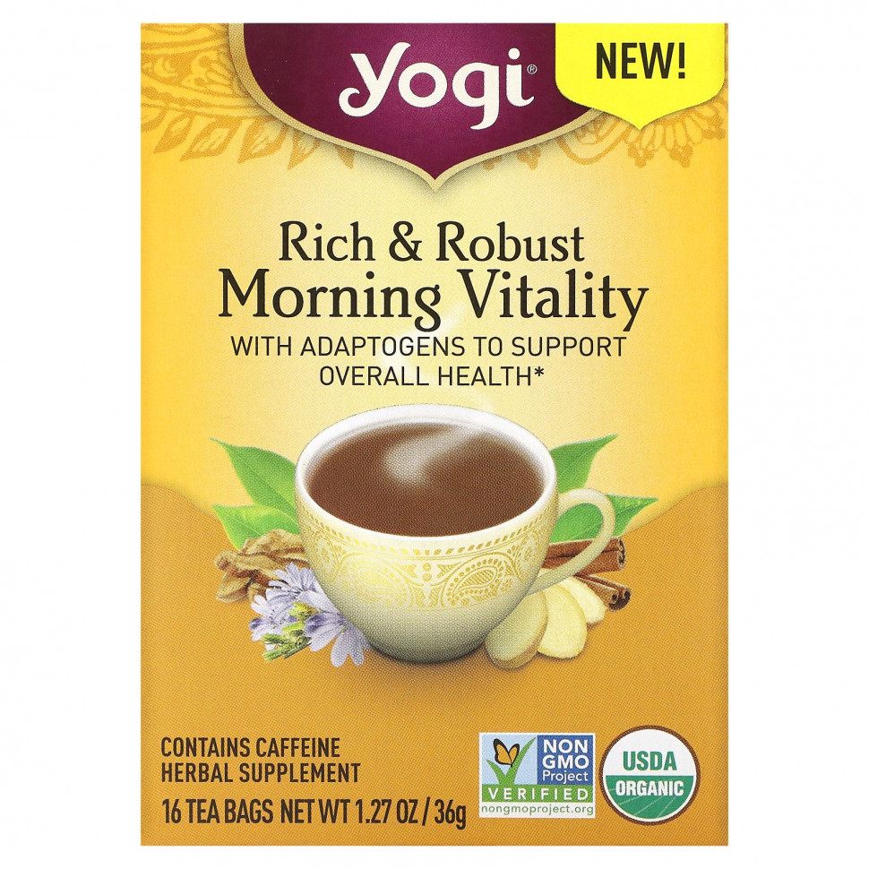   Yogi Tea, Rich & Robust Morning Vitaility, 16  , 36  (1,27 )   -     , -  