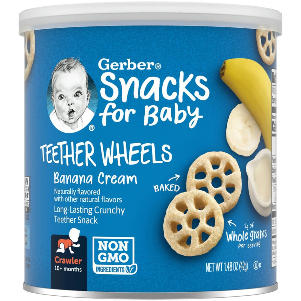   Gerber, Teether Wheels,  8 ,  , 42  (1,48 )   -     , -  