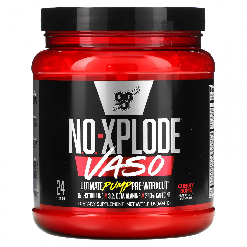   BSN, No-Xplode VASO, Ultimate Pump  , Cherry Bomb, 504  (1,11 )   -     , -  