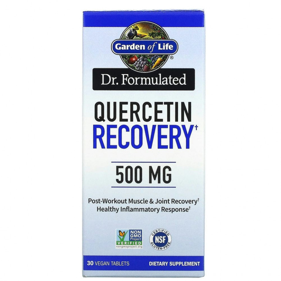   Garden of Life,  Formulated, Quercetin Recovery, 500 , 30     -     , -  