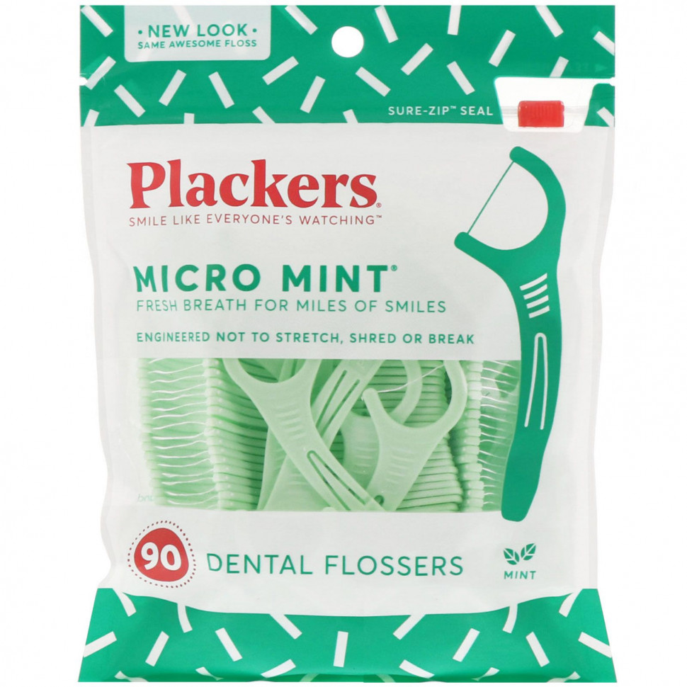   Plackers, Micro Mint,   , , 90 .   -     , -  