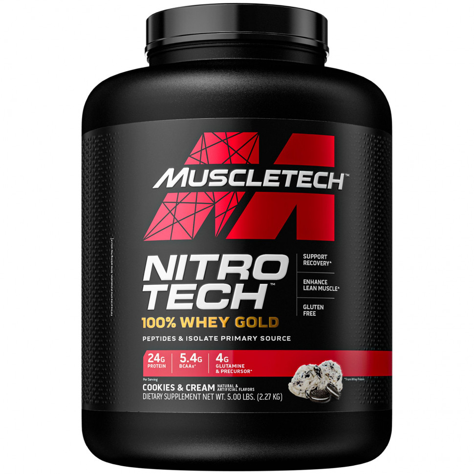   Muscletech, Nitro Tech, 100% Whey Gold,  ,   , 2,27  (5 )   -     , -  