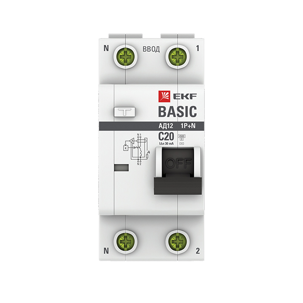 ���� ������� ���������������� EKF Basic ��-12 20� 1P+N ��� AC 30 �� 4,5 �� (DA12-20-30-bas)  