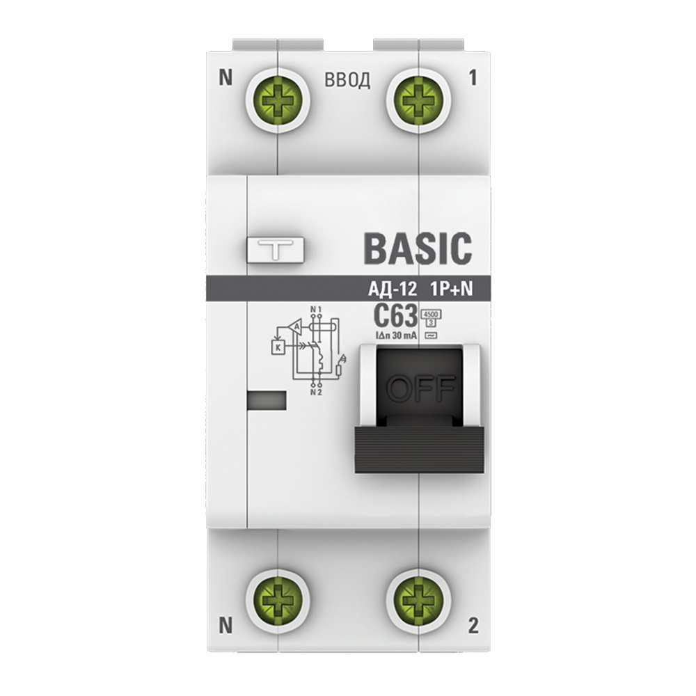 ���� ������� ���������������� EKF Basic ��-12 63� 1P+N ��� AC 30 �� 4,5 �� (DA12-63-30-bas)  