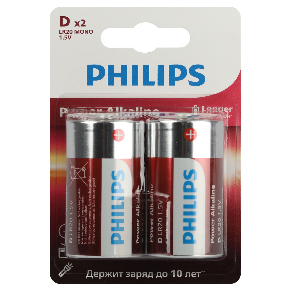 ���� ��������� Philips Power D LR20 1,5 � (2 ��.) (�0062732)  