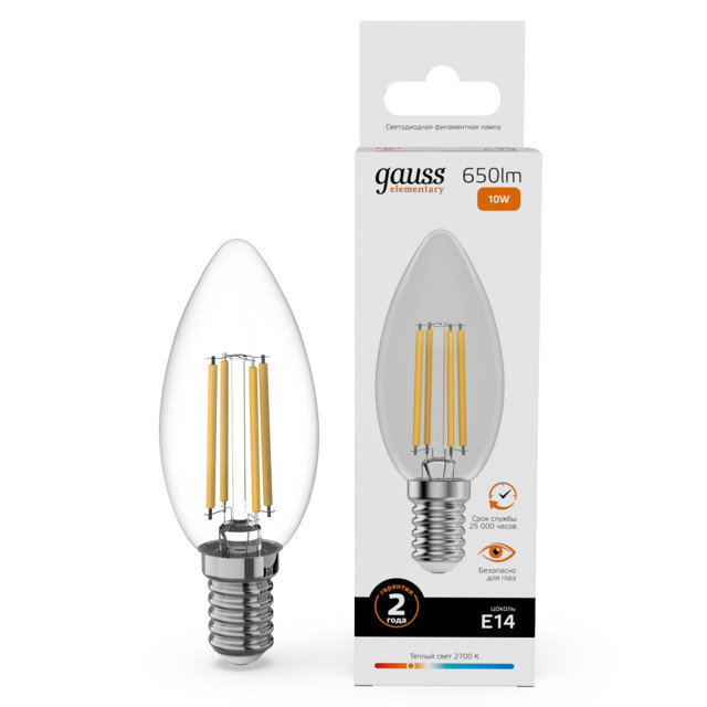 ���� ����� ����������� GAUSS Filament Elementary 10�� �14 LED 650�� 2700� �����  