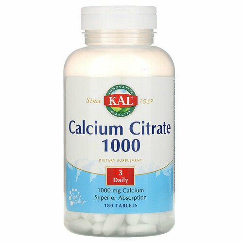   KAL Calcium Citrate ( ) 1000  180   -     , -  