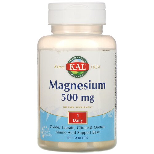 ���� �������� KAL Magnesium, 100 �, 500 ��, 60 ��.
