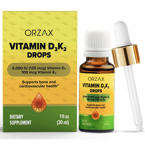   Orzax Vitamin D-3 125  K-2 100  Drops 30   -     , -  