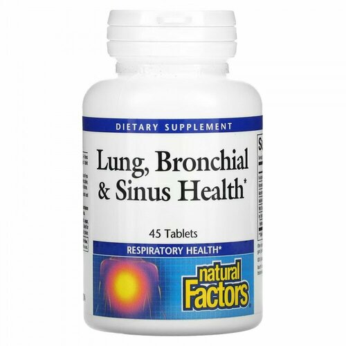 ���� Natural Factors, Lung, Bronchial & Sinus Health, 45 Tablets