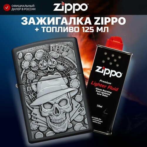    ZIPPO 49183 Gambling Skull +     125 