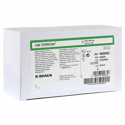     B. Braun Sterican 21G (0,8 X 80)  10   -     , -  