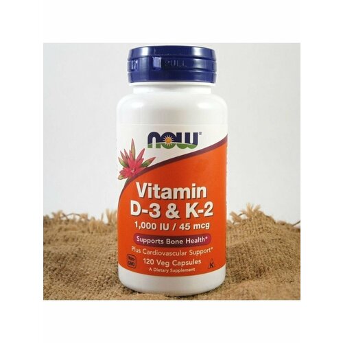   NOW Vitamin D-3 & K-2 1000 IU/45 mcg, 120 caps  -     , -  