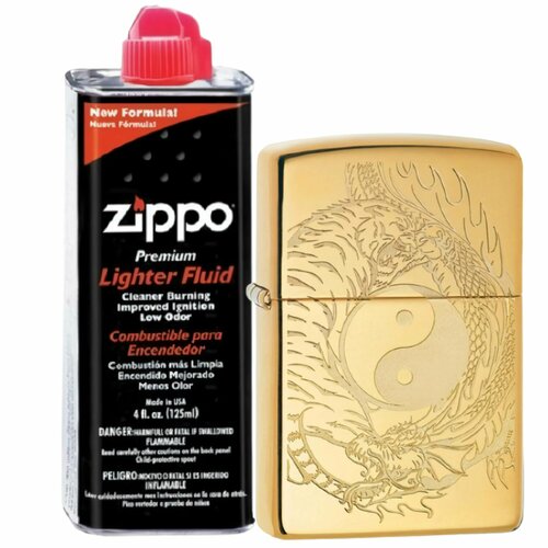    ZIPPO 49024 Classic High Polish Brass +  Zippo 125 