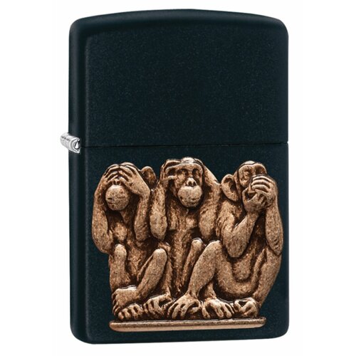      ZIPPO 29409 Three Monkeys   Black Matte -    -     , -  