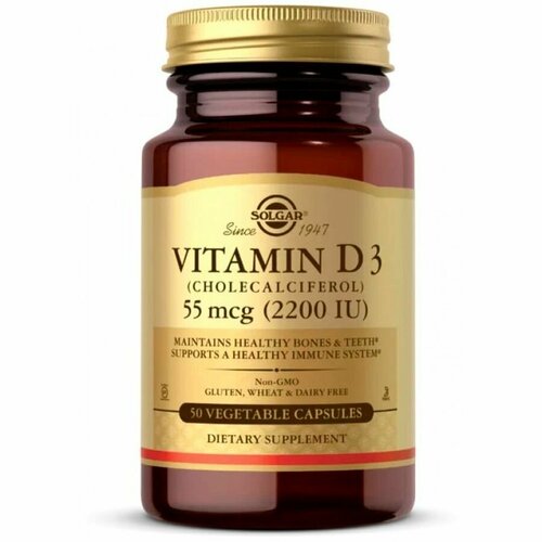   Solgar Vitamin D3 55 Mg (2200 IU), 50   -     , -  