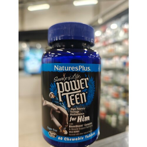 ���� ���� ��������� Power Teen for Him, Source of Life, ������ �����, 60 ����������� ��������, NaturesPlus