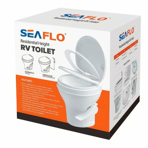 купить онлайн Туалет стационарный с педалью SEAFLO SFRTPH-01-01 магазин - доставка и заказ по Москве, Санкт-Петербургу, СНГ и России