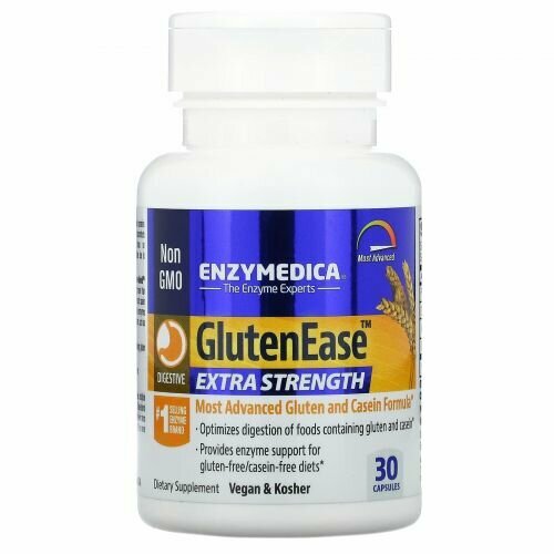 ���� Enzymedica, GlutenEase Extra strenght, �������� ��� ������������� ������� � ���������� ����� ��������, 30 ������