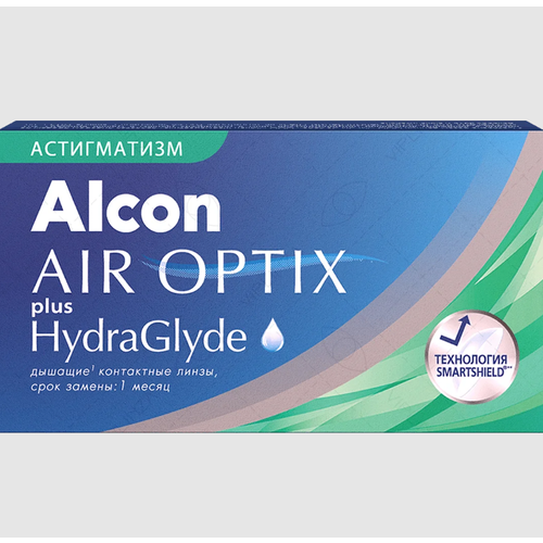     Alcon Air optix Plus HydraGlyde for Astigmatism., 3 ., R 8,7, D -4,75,CYL:-2,25,A:160  -     , -  