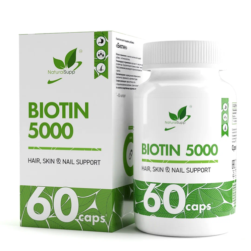 ���� NaturalSupp Biotin ����., 5000 ���, 100 �, 60 ��.