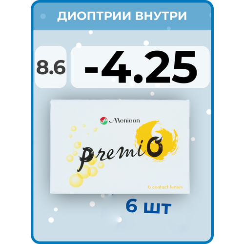 ���� ���������� ����� Menicon PremiO, 6 ��., R 8,6, D -4,25, 1 ��.