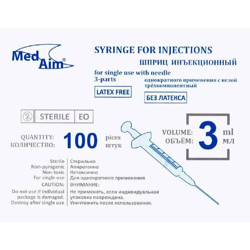       MedAim 3-    (3 , 23G (0,6332 ), 100 , Luer)  -     , -  