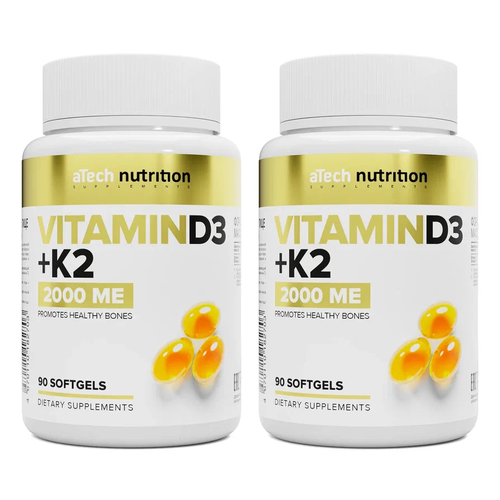    2   3 + 2 / VITAMIN D3+2 2000  250  aTech nutrition 90 + 90   -     , -  