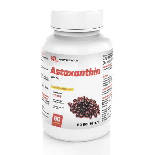 ���� ����������� 240% XL Astaxanthin with MCT, 60 ������, �������� ��� ����������