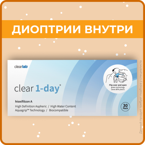     Clearlab Clear 1-day, 30 ., R 8,7, D -1,25, , 1 .  -     , -  