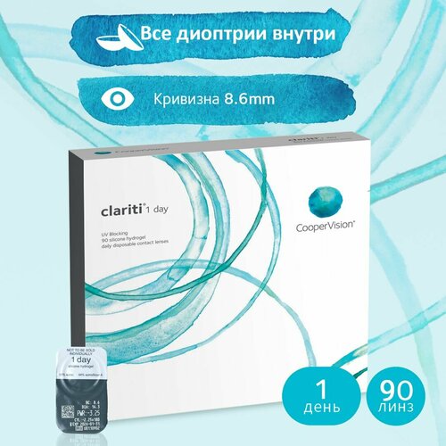     CooperVision Clariti 1 day, 90 ., R 8,6, D +3, , 1 .  -     , -  