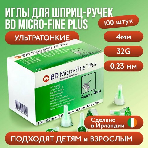     - BD Micro-Fine Plus, 4  (32G), 100   -     , -  