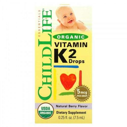 ���� ChildLife Organic Vitamin K-2 (������������ ������� K2 � ������) ����������� ������� ���� 5 ��� 7,5 ��
