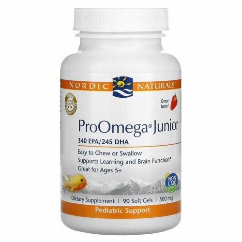 ���� Nordic Naturals, ProOmega Junior, �� ������ ��������, 500 ��, 90 ������ (250 �� � 1 �������)