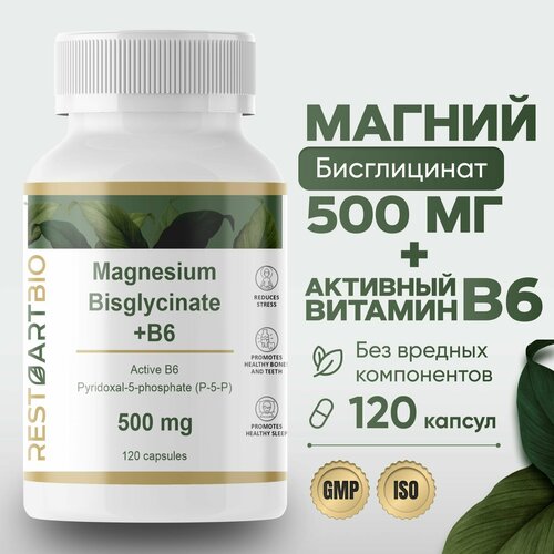      500     B6 (p-5-p) Restarbio magnesium chelate bisglycinate b6     -     , -  