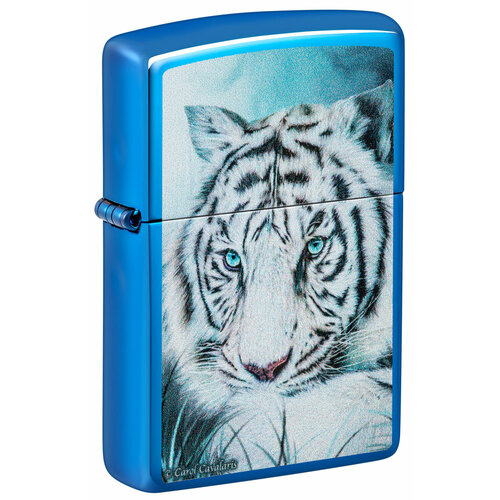 ���� ��������� ZIPPO White Tiger � ��������� High Polish Blue, ������/�����, �����, 38x13x57 ��