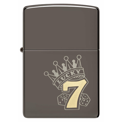      ZIPPO Classic 48913 Lucky 7 Design   Black Ice -   -     , -  