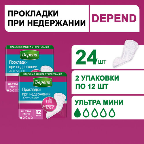 ���� ��������� Depend ��� ������ ��� ���������� Ultra Mini, 2 ��. �� 12 ��.