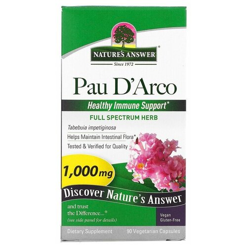   Nature's Answer Pau D'Arco 1000mg 90    -     , -  