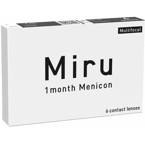     Menicon Miru 1month Multifocal, 6 ., R 8,6, D -10,5, ADD:   -     , -  