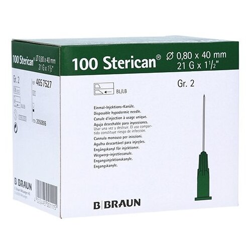     B. Braun Sterican, 40  x 0.8 , : 21G, 100 .  -     , -  