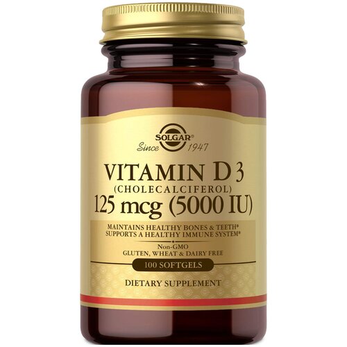 ���� Vitamin D3 (Cholecalciferol) 5000 ��, 100 ��., 1 ��.