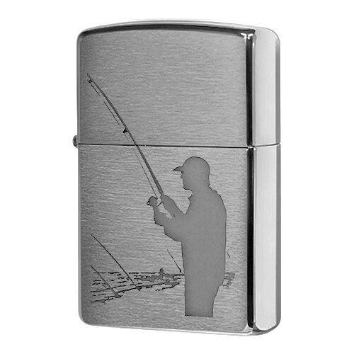      ZIPPO 200 Fisherman   Brushed Chrome -   -     , -,   